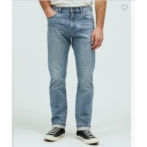 Madewell Jeans Mens 34x32 1991 Straight Stretch Selvedge Jeans Loyola Wash Denim